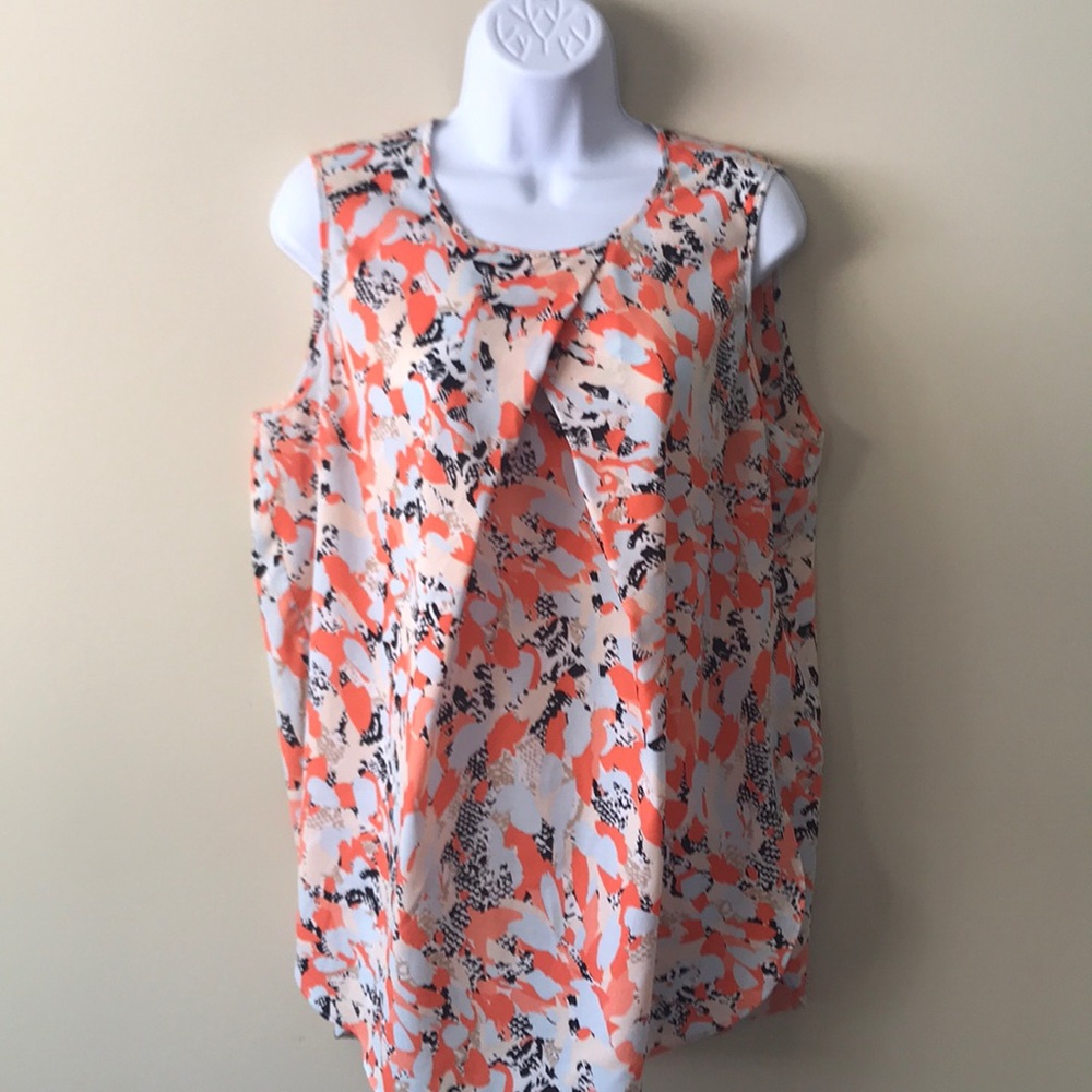 DKNYC sleeveless orange tank top shirt large